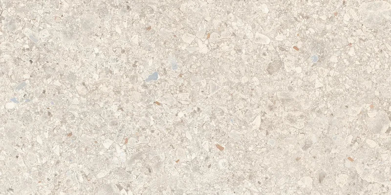 Piastrella in gres porcellanato effetto marmetta della collezione Gravelux di Ceramica Rondine, formato 30x60 cm, colore Almond