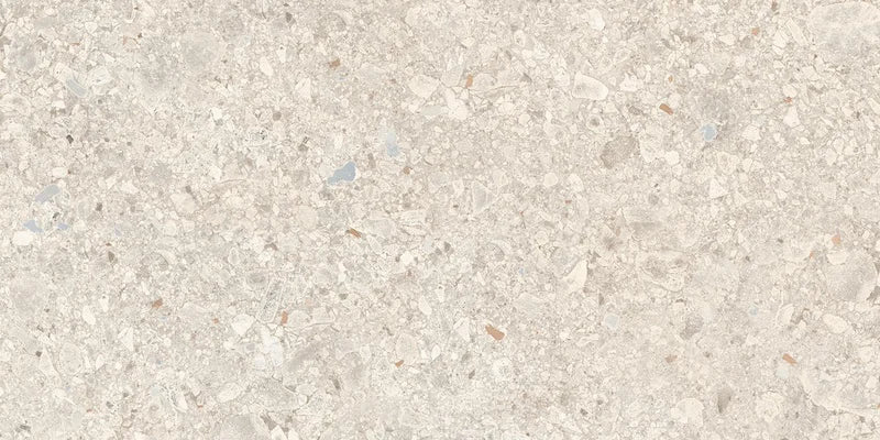Piastrella per pavimento esterno in gres porcellanato effetto pietra della collezione Gravelux di Ceramica Rondine, formato 30x60 cm antiscivolo, colore Almond