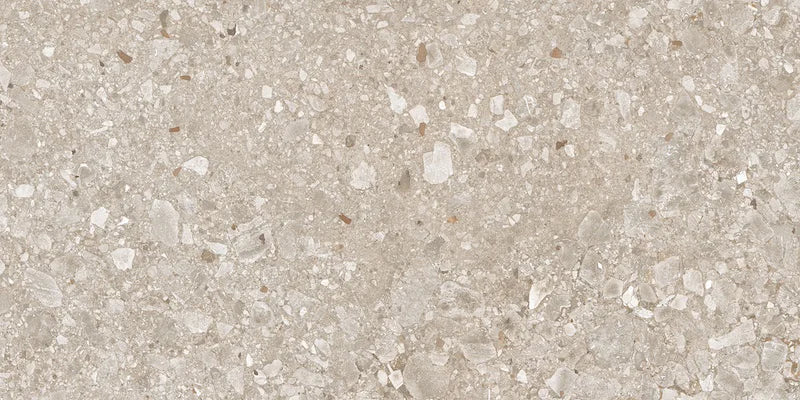 Piastrella in gres porcellanato effetto marmetta della collezione Gravelux di Ceramica Rondine, formato 30x60 cm, colore Beige