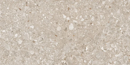 Piastrella per pavimento esterno in gres porcellanato effetto pietra della collezione Gravelux di Ceramica Rondine, formato 30x60 cm antiscivolo, colore Beige