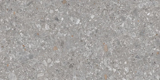 Piastrella in gres porcellanato effetto marmetta della collezione Gravelux di Ceramica Rondine, formato 30x60 cm, colore Grey