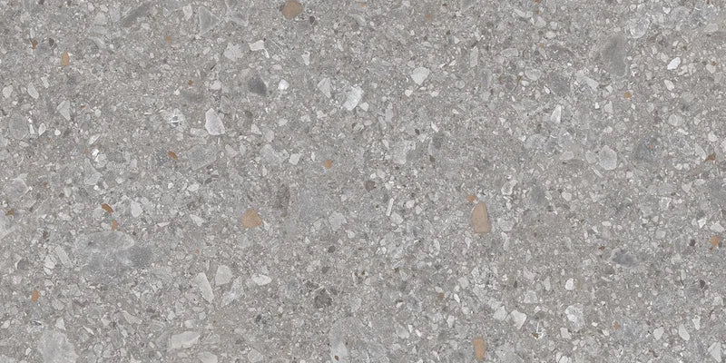 Piastrella in gres porcellanato effetto marmetta della collezione Gravelux di Ceramica Rondine, formato 30x60 cm, colore Grey