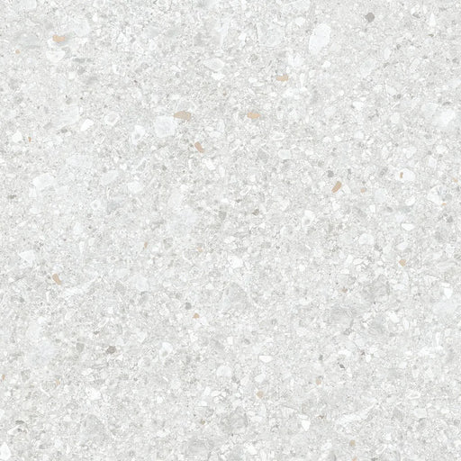 Piastrella in gres porcellanato effetto marmetta della collezione Gravelux di Ceramica Rondine, formato 60x60 cm, colore White