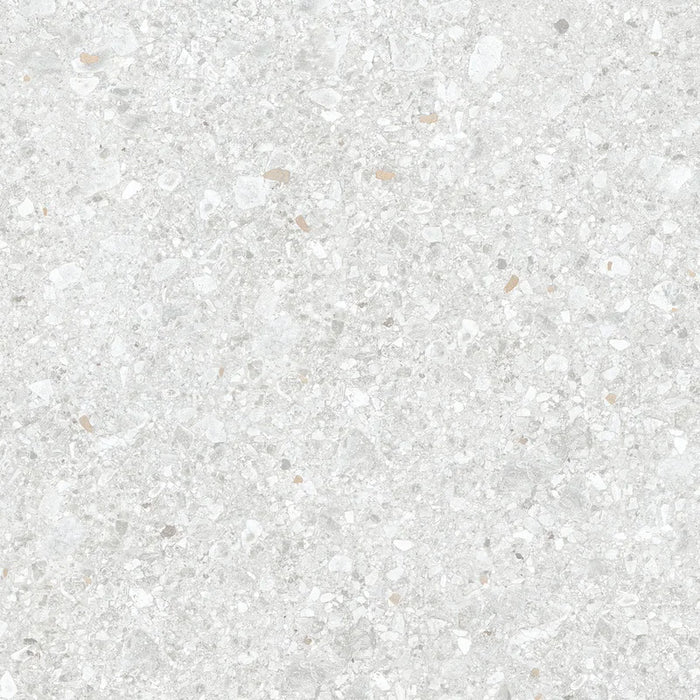 Piastrella in gres porcellanato effetto marmetta della collezione Gravelux di Ceramica Rondine, formato 60x60 cm, colore White