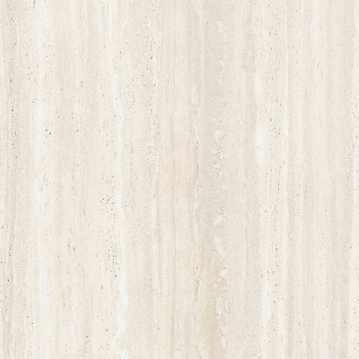 dettaglio pistrella in gres porcellanato effetto metallo ossidato 120x120 della collezione La Geoteca nella colorazione Travertino Ivory Vein di gardenia orchidea