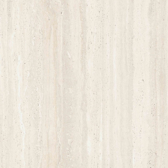 dettaglio pistrella in gres porcellanato effetto metallo ossidato 120x120 della collezione La Geoteca nella colorazione Travertino Ivory Vein di gardenia orchidea