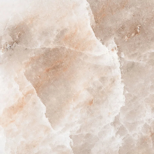 Piastrella in gres porcellanato effetto marmo levigato lucido della collezione Himalaya di Ceramica Rondine, formato 60x60 cm, colore Coral