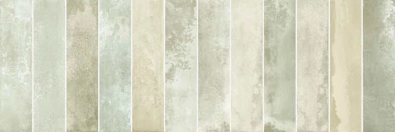 Rivestimento in bicottura effetto mattoncino, Brick Sage 25x75 cm di Herberia, collezione Lime