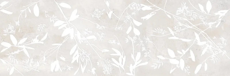 Dettaglio Piastrella da rivestimento in ceramica serie Lime di Herberia Ceramiche, Decoro effetto carta da parati Decoro 3D Lacy Pearl 25x75 C