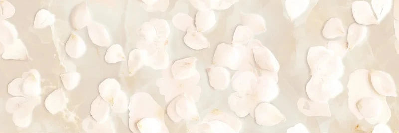 piastrella Petali Ambra della collezione Onici di Herberia Ceramiche in formato 33x100