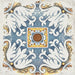 Design classico per la piastrella Decoro Vietri Cotti d'Italia Herberia 34x34. Elegante gres porcellanato multicolor che reinterpreta i decori storici per interni raffinati e senza tempo.