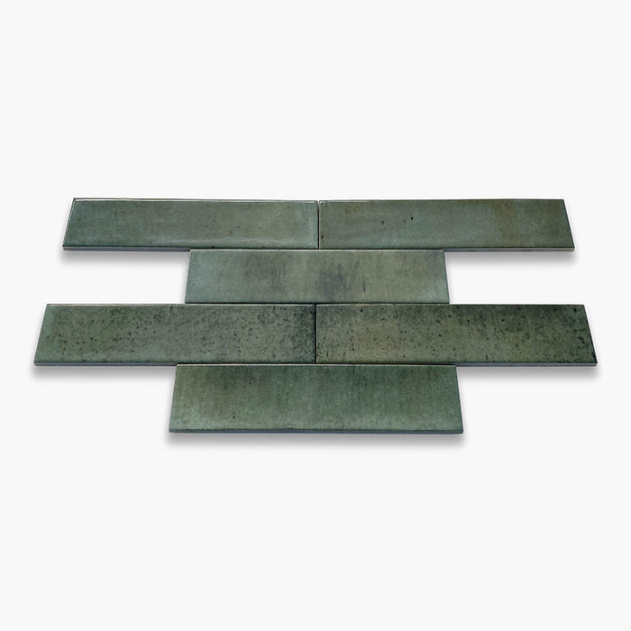 Foto Piastrella da pavimento e rivestimento in gres porcellanato serie Home di Keradom, colore Forest formato 6x25