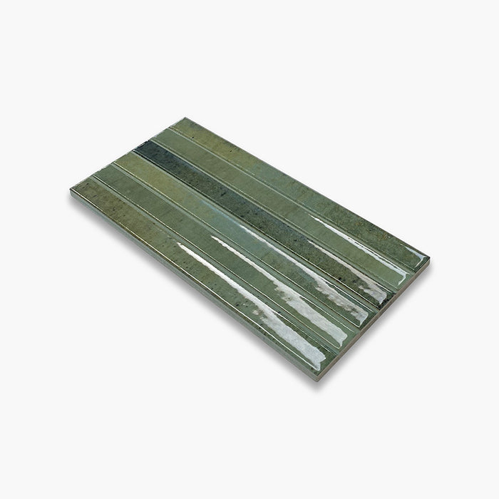 Foto Piastrella da rivestimento in gres porcellanato serie Home di Self Style Keradom, colore Forest formato 12.5x25