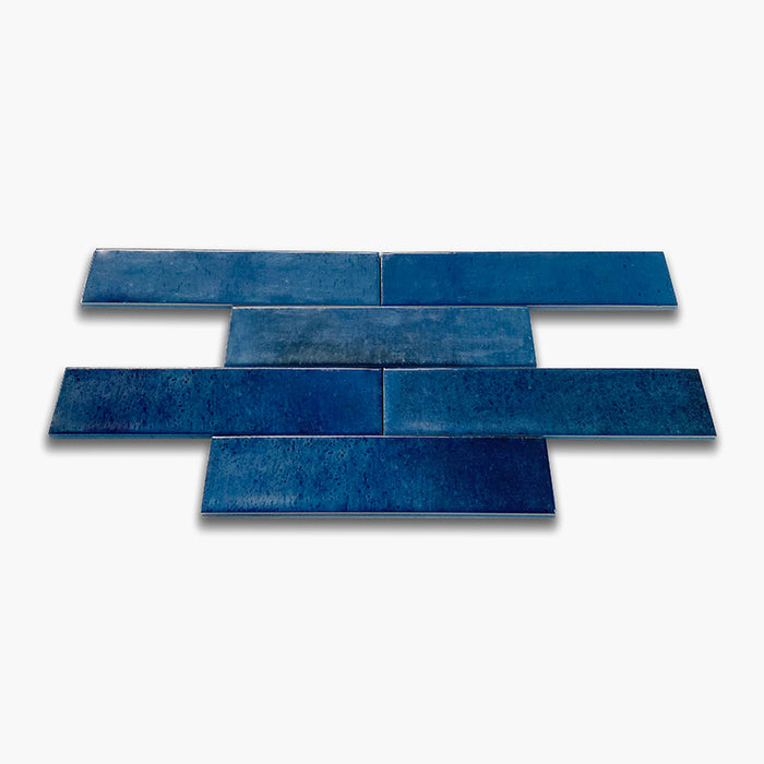 Foto Piastrella da pavimento e rivestimento in gres porcellanato serie Home di Self Style Keradom, colore Navy formato 6x25