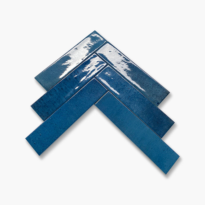 Foto Piastrella da pavimento e rivestimento in gres porcellanato serie Home di Self Style Keradom, colore Navy formato 6x25