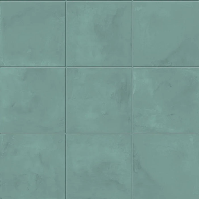 Dettaglio Piastrella da pavimento e rivestimento in gres porcellanato serie Terra.Art di Marca Corona, effetto cemento, formato 20x20 cm, Colore Cielo