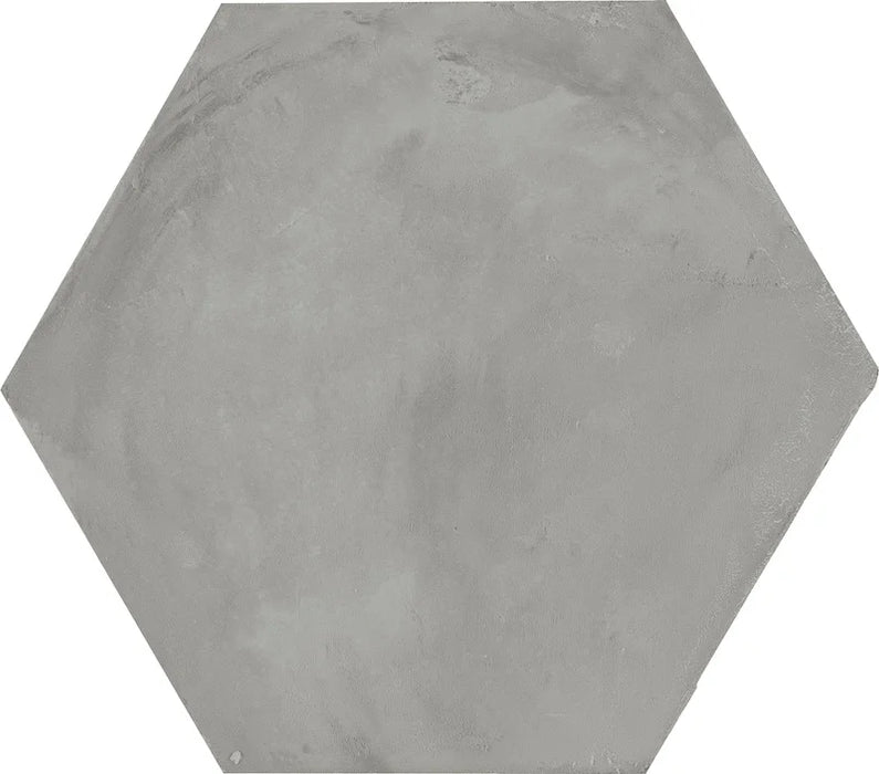 Dettaglio Piastrella da pavimento e rivestimento in gres porcellanato serie Terra.Art di Marca Corona, effetto cemento, formato esagonale 25x21 cm, Colore Sabbia Esagona