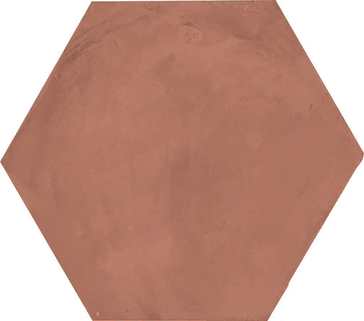 Dettaglio Piastrella da pavimento e rivestimento in gres porcellanato serie Terra.Art di Marca Corona, effetto cemento, formato esagonale 25x21 cm, Colore Tramonto Esagona