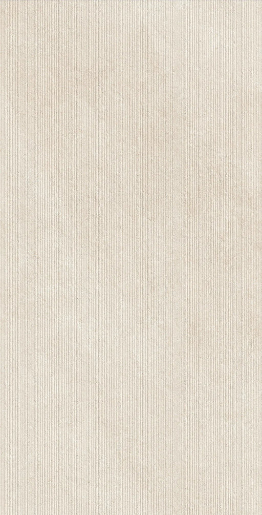 Piastrella ArkiStone Vanilla Strutturato di Idea Ceramica in gres porcellanato effetto pietra rigata 60x120 cm per rivestimenti contemporanei