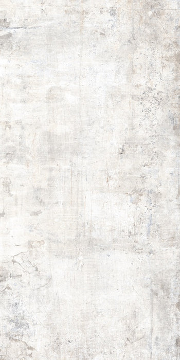 Piastrella per pavimento e rivestimento in gres porcellanato effetto cemento opaco 60x120 cm della collezione Murales, colore Ice di Ceramica Rondine.