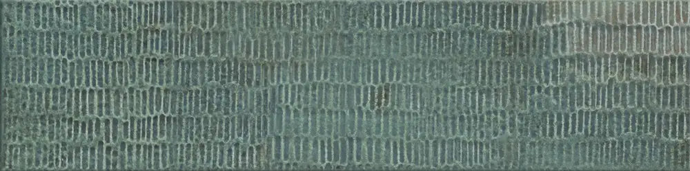 Dettaglio posato piastrella per rivestimento in gres porcellanato effetto mattoncino lucido 7,5x30 cm della collezione Inciso, colore Jade di Ceramica Settecento