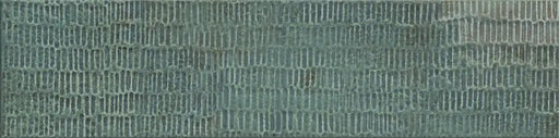 Dettaglio posato piastrella per rivestimento in gres porcellanato effetto mattoncino lucido 7,5x30 cm della collezione Inciso, colore Jade di Ceramica Settecento