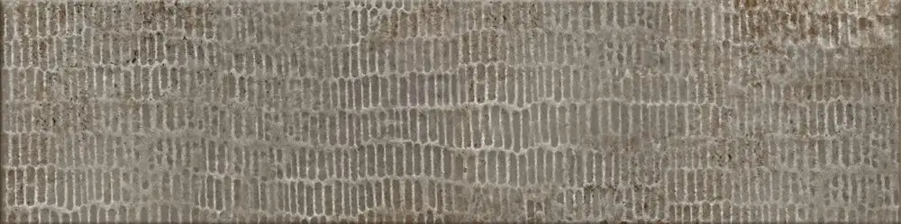 Dettaglio posato piastrella per rivestimento in gres porcellanato effetto mattoncino lucido 7,5x30 cm della collezione Inciso, colore Pebble di Ceramica Settecento