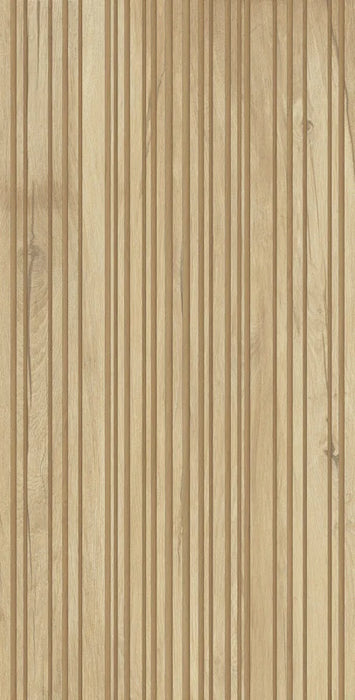 Piastrella Barrique Dec Medium di Idea Ceramica in gres porcellanato effetto legno rigato a rilievo 60x120 cm per rivestimenti moderni, naturali e senza tempo