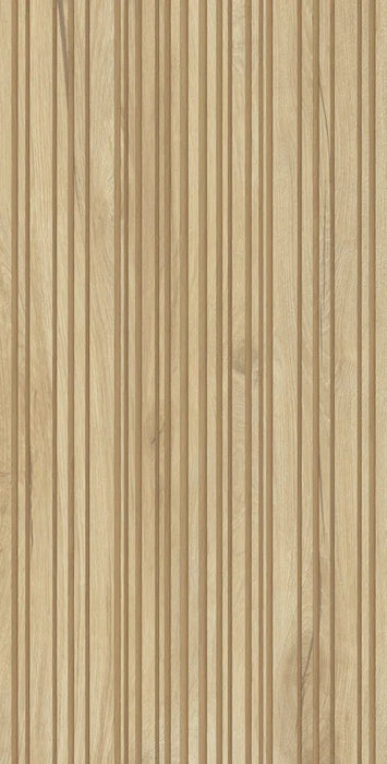 Piastrella Barrique Dec Medium di Idea Ceramica in gres porcellanato effetto legno rigato a rilievo 60x120 cm per rivestimenti moderni, naturali e senza tempo