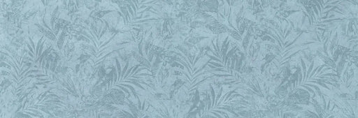 Piastrella per rivestimento bagno in bicottura pasta bianca foliage tono su tono della collezione Pictura di Idea Ceramica, formato 33x100 cm, colore Felce Petrolio