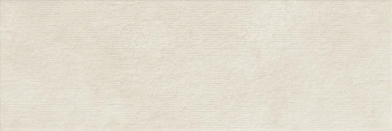 Piastrella per rivestimento bagno in bicottura pasta bianca rigata a rilievo della collezione Pictura di Idea Ceramica, formato 33x100 cm, colore Trame Avana
