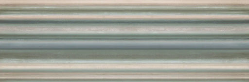 Piastrella per rivestimento bagno in bicottura pasta bianca rigato della collezione Pictura di Idea Ceramica, formato 33x100 cm, colore Mavrica Verde