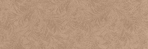Piastrella per rivestimento bagno in bicottura pasta bianca foliage tono su tono della collezione Pictura di Idea Ceramica, formato 33x100 cm, colore Felce Argilla