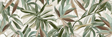 Piastrella per rivestimento bagno in bicottura pasta bianca jungle della collezione Pictura di Idea Ceramica, formato 33x100 cm, colore Clorofilla