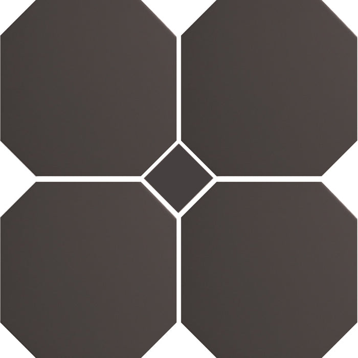 Piastrella pavimento in gres ottagonale con tozzetto nero della collezione Imperiale di Self Style by Keradom, formato 15x15 colore Nero