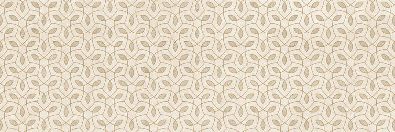 Piastrella per rivestimenti in bicottura pasta bianca con decoro geometrico della collezione Indira di Idea Ceramica, formato 33x100 cm, colore Cream