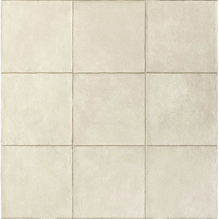 Dettaglio Piastrella da pavimento e rivestimento in gres porcellanato serie Terracreta di Marca Corona, effetto creta, formato 20x20 cm, Colore Marna