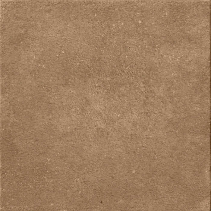 Dettaglio Piastrella da pavimento e rivestimento in gres porcellanato serie Terracreta di Marca Corona, effetto creta, formato 20x20 cm, Colore Chamotte