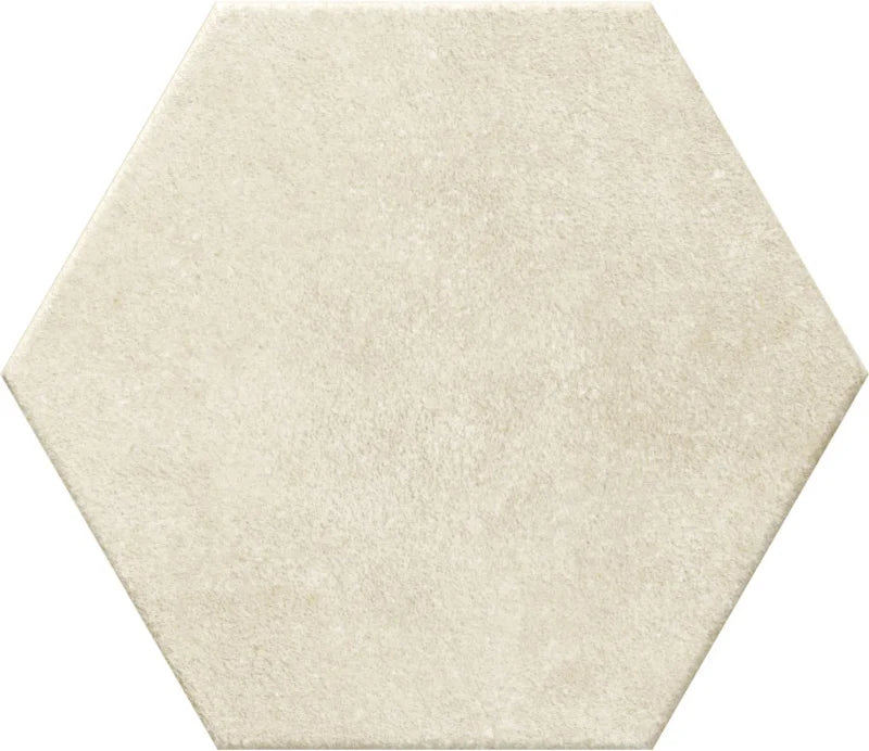 Dettaglio Piastrella da rivestimento in gres porcellanato serie Terracreta di Marca Corona, effetto creta, formato 20x20 cm, Colore Terra Marna Esagona