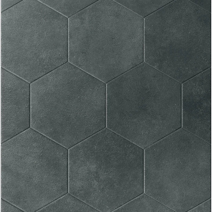 Dettaglio Piastrella da rivestimento in gres porcellanato serie Terracreta di Marca Corona, effetto creta, formato 20x20 cm, Colore Terra Oltremare Esagona
