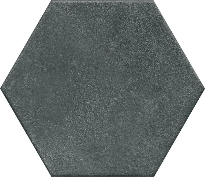 Dettaglio Piastrella da rivestimento in gres porcellanato serie Terracreta di Marca Corona, effetto creta, formato 20x20 cm, Colore Terra Oltremare Esagona