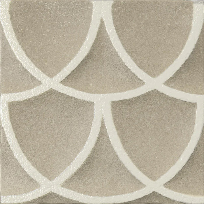 Dettaglio Piastrella da rivestimento in gres porcellanato serie Terracreta di Marca Corona, effetto creta tridimensionale, formato 20x20 cm, Colore Argilla