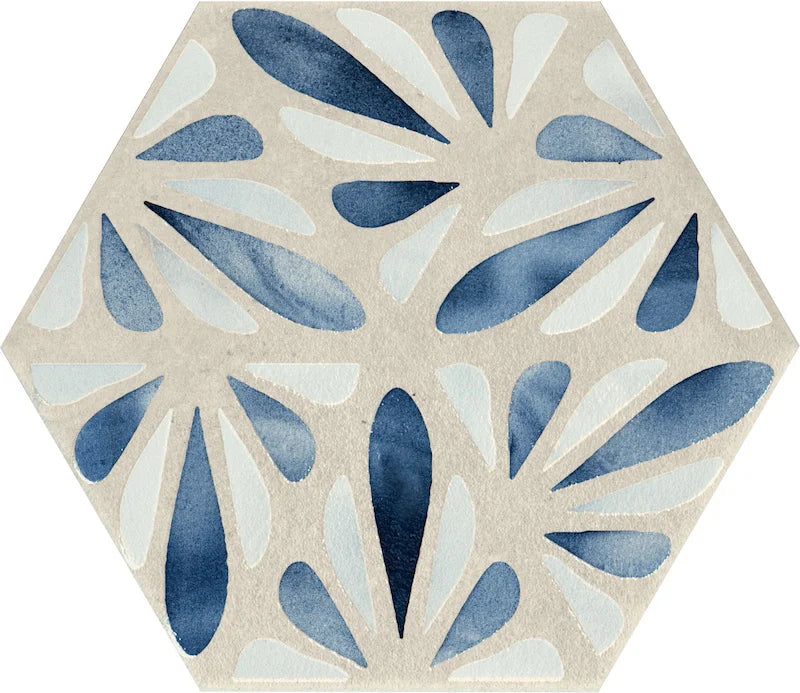 Dettaglio Piastrella da rivestimento in gres porcellanato serie Terracreta di Marca Corona, effetto cementina, formato 25x22 cm, Colore Dipinto Marna