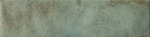 Dettaglio Piastrella da rivestimento in gres porcellanato serie Miniature Fuoco di Marca Corona, effetto mattoncino e metallo ossidato, formato 6x24 cm, Colore Verde Rame