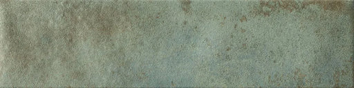 Dettaglio Piastrella da rivestimento in gres porcellanato serie Miniature Fuoco di Marca Corona, effetto mattoncino e metallo ossidato, formato 6x24 cm, Colore Verde Rame