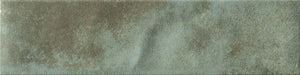 Dettaglio Piastrella da rivestimento in gres porcellanato serie Miniature Fuoco di Marca Corona, effetto mattoncino e metallo ossidato, formato 6x24 cm, Colore Verde Rame