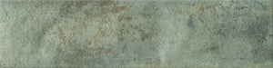 Dettaglio Piastrella da rivestimento in gres porcellanato serie Miniature Fuoco di Marca Corona, effetto mattoncino e metallo ossidato, formato 6x24 cm, Colore Verde Rame