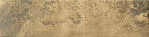 Dettaglio Piastrella da rivestimento in gres porcellanato serie Miniature Fuoco di Marca Corona, effetto mattoncino e metallo ossidato, formato 6x24 cm, Colore Oro Brunito