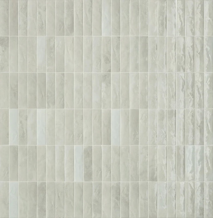 Dettaglio Piastrella da rivestimento in gres porcellanato serie Miniature Soda di Marca Corona, effetto mattoncino vintage, formato 6x24 cm, Colore Grigio Luna