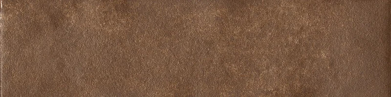 Dettaglio Piastrella da rivestimento in gres porcellanato serie Miniature Fuoco di Marca Corona, effetto mattoncino e metallo ossidato, formato 6x24 cm, Colore Corten Bruciato